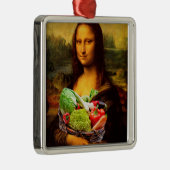Mona Lisa houdt van groenten Metalen Ornament (Rechts)