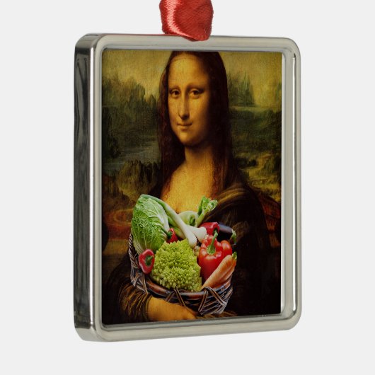 Mona Lisa houdt van groenten Metalen Ornament (Rechts)
