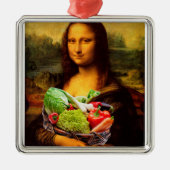 Mona Lisa houdt van groenten Metalen Ornament (Voorkant)