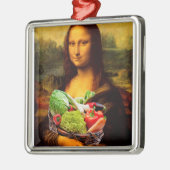 Mona Lisa houdt van groenten Metalen Ornament (Links)