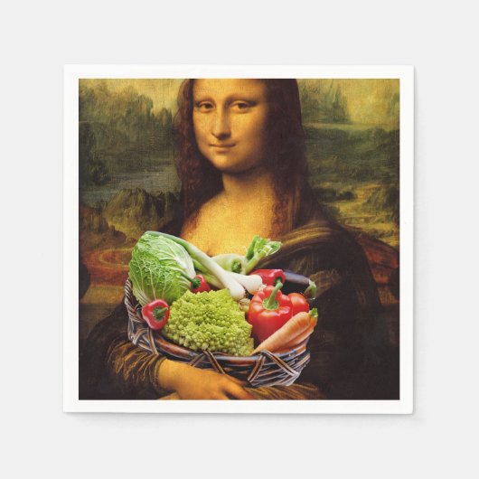 Mona Lisa houdt van groenten Servetten (Voorkant)