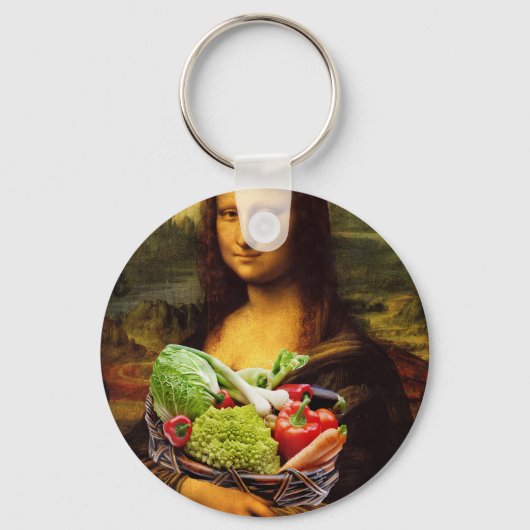 Mona Lisa houdt van groenten Sleutelhanger (Voorkant)