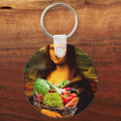 Mona Lisa houdt van groenten Sleutelhanger (Voorkant)