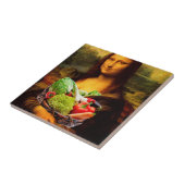 Mona Lisa houdt van groenten Tegeltje (Zijkant)