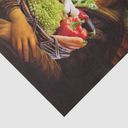 Mona Lisa houdt van groenten Tissuepapier (Detail)