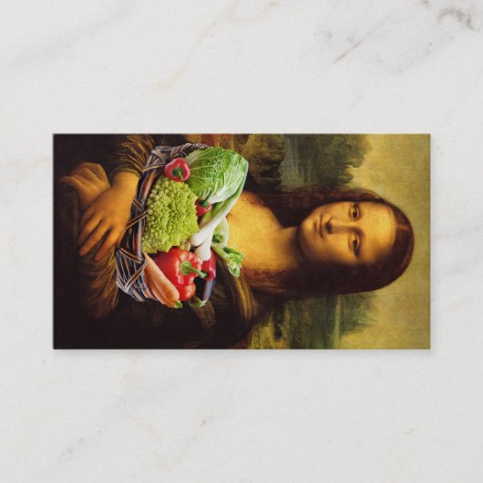 Mona Lisa houdt van groenten Visitekaartje (Voorkant)