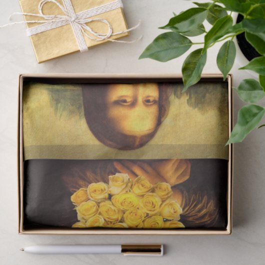 Mona Lisa houdt van Rozen Tissuepapier (Geschenk)