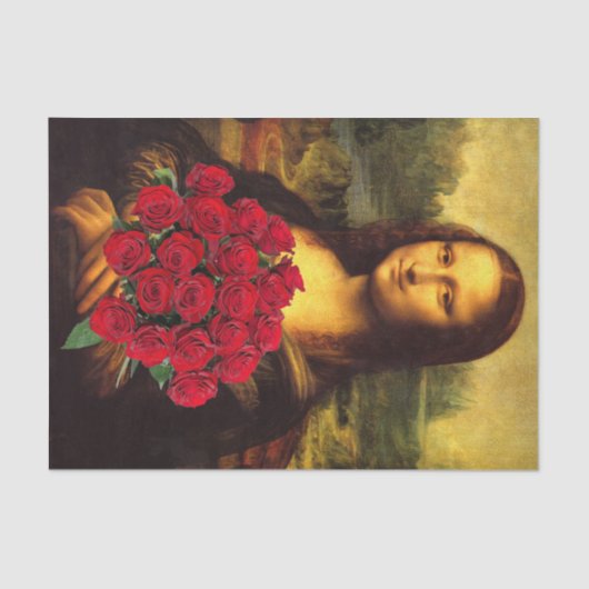 Mona Lisa houdt van Rozen Tissuepapier (Voorkant)