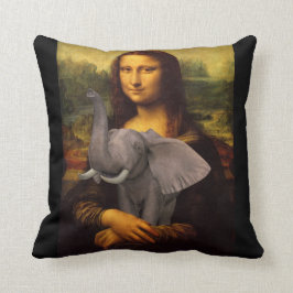 Mona Lisa Hugs Elephant Kussen