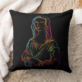Mona Lisa in Abstract Kussen