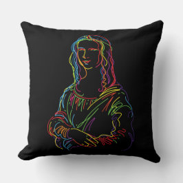 Mona Lisa in Abstract Kussen