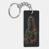 Mona Lisa in Abstracte vorm Sleutelhanger (Voorkant Links)