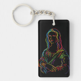 Mona Lisa in Abstracte vorm Sleutelhanger