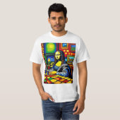 Mona Lisa in café 2 T-shirt (Voorkant volledig)