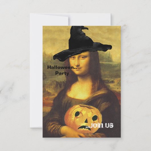 Mona Lisa ~ In de uitnodigingen van de Witch Costu (Voorkant)