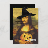 Mona Lisa ~ In de uitnodigingen van de Witch Costu (Voorkant / Achterkant)