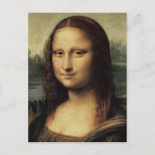 Mona Lisa in detail door da Vinci ansichtkaart Briefkaart
