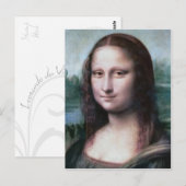 Mona Lisa in detail door het Leonardo da Vinci-bri Briefkaart (Voorkant / Achterkant)