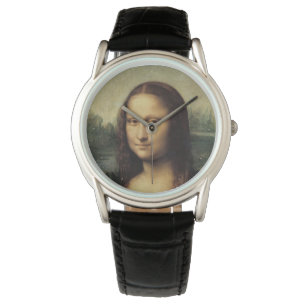 Mona Lisa in detail door Leonardo da Vinci Horloge