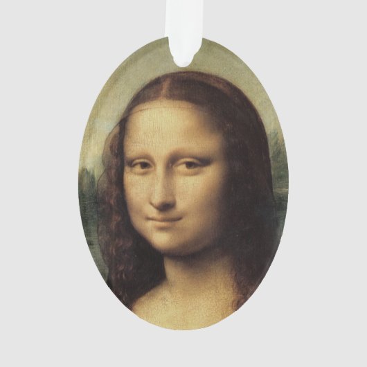 Mona Lisa in detail door Leonardo da Vinci Ornament (achterkant)