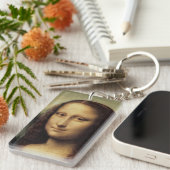 Mona Lisa in detail door Leonardo da Vinci Sleutelhanger (Voorkant Rechts)