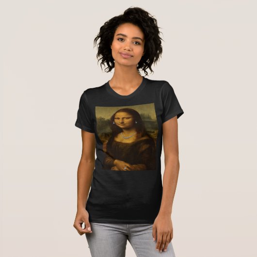 Mona Lisa in Diamonds  T-shirt (Voorkant volledig)