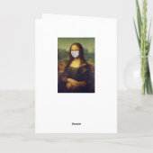 Mona lisa in een chirurgisch masker leonardo da Vi Kaart (Achterkant)