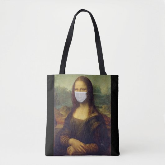 Mona lisa in een chirurgisch masker leonardo da Vi Tote Bag (Voorkant)
