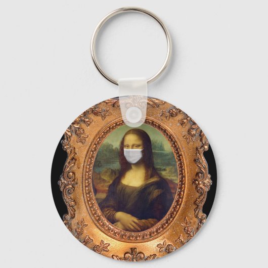Mona lisa in een operatief masker leonardo da Vinc Sleutelhanger (Voorkant)