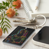 Mona Lisa in het Abstract Sleutelhanger (Voorkant Rechts)