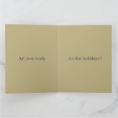 Mona Lisa in kerstmuts - grappige quote Kaart (Binnen)