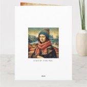 Mona Lisa in muts - Gelukkig 2026 Kaart (Achterkant)