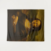 Mona Lisa in Parels Wandkleed (Voorkant (horizontaal))