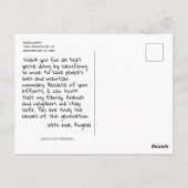 Mona Lisa in PPE- Dank u voor de werknemers in de  Briefkaart (Achterkant)