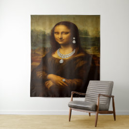 Mona Lisa in Prachtige Diamanten Wandkleed
