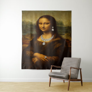 Mona Lisa in Prachtige Diamanten Wandkleed