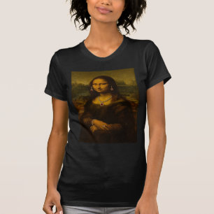 Mona Lisa in Roze saffier T-shirt