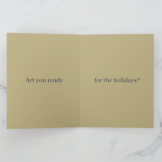 Mona Lisa  in Santa  hat -funny  quote Kaart (Binnen)