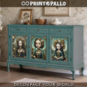 Mona Lisa in steampunk popversie Inpakpapier Vel