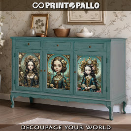 Mona Lisa in steampunk popversie Inpakpapier Vel