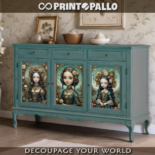 Mona Lisa in steampunk popversie Inpakpapier Vel