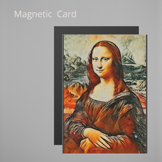 Mona Lisa in warme kleuren magneetkaart (Creator heeft geüpload)