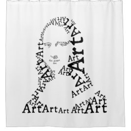 Mona Lisa in woorden Douchegordijn