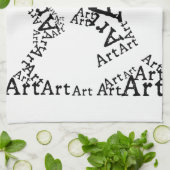 Mona Lisa in woorden Theedoek (Gevouwen)