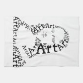 Mona Lisa in woorden Theedoek (Horizontaal)