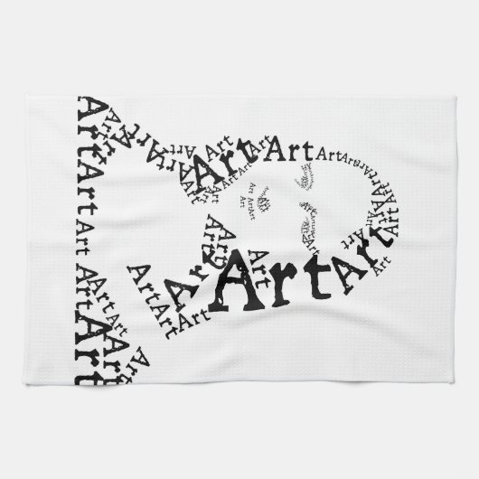 Mona Lisa in woorden Theedoek (Horizontaal)