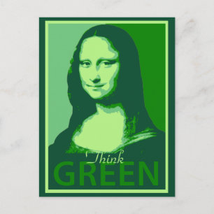 Mona Lisa is Groen Briefkaart