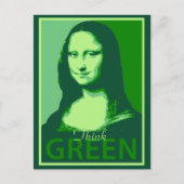 Mona Lisa is Groen Briefkaart (Voorkant)