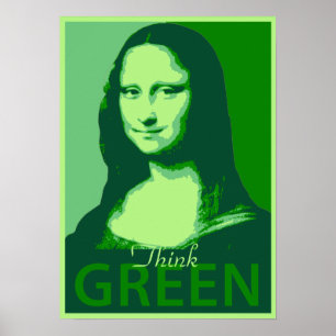 Mona Lisa is Groen Poster