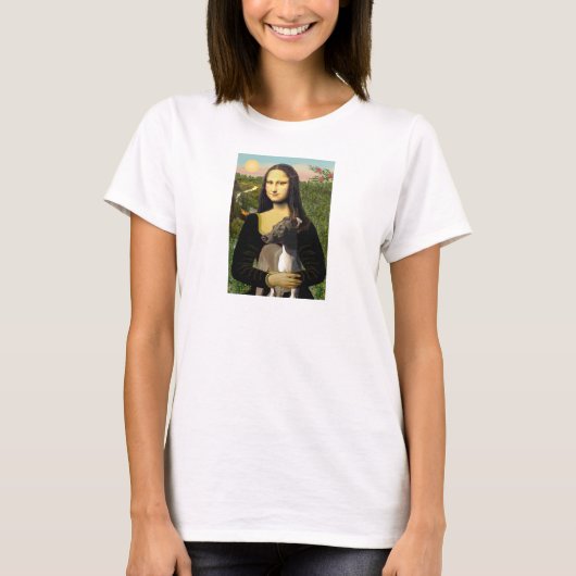 Mona Lisa - Italiaanse Greyhound T-shirt (Voorkant)